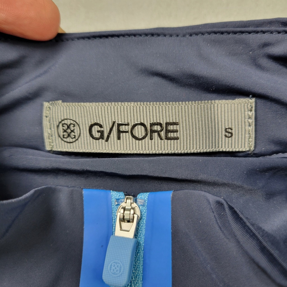 G/FORE Women's Color Block Silky Tech Nylon Sleeveless 1/4 Zip Golf Polo Small - Picture 3 of 12